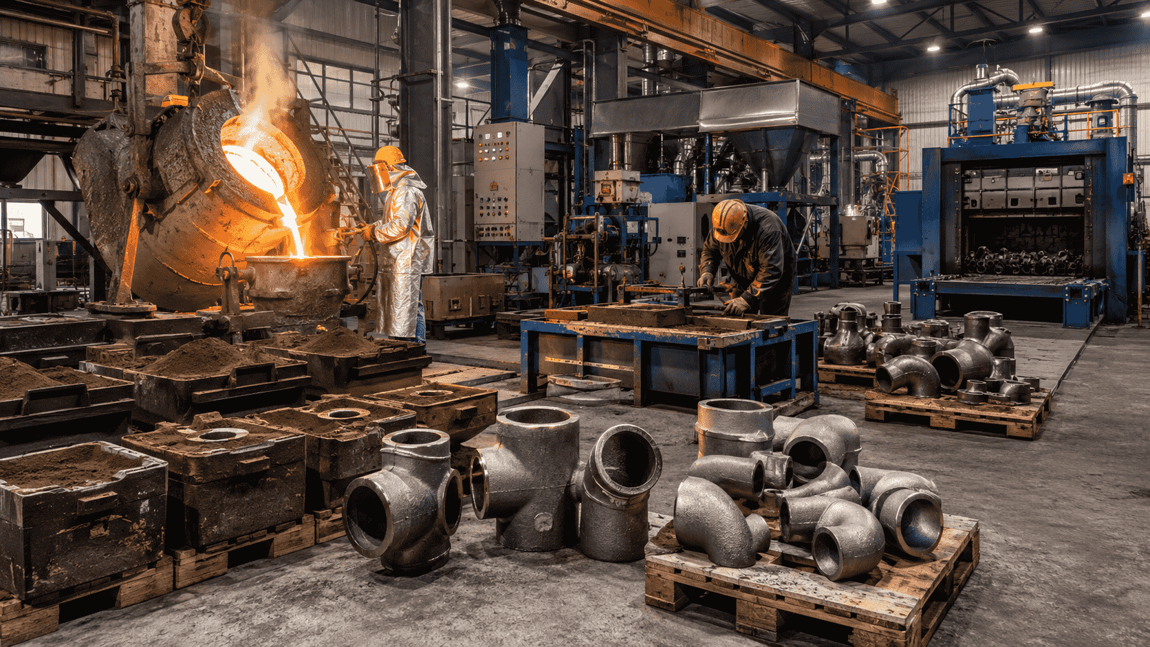 Essential Foundry Equipment for Quality Pipe Fitting Castings